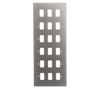 Schneider Electric GUG18GPN Ultimate Grid System Placa plana, 18 bandas, marco, níquel perla