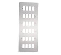 Schneider Electric GUG24GSS Ultimate Grid System placa plana, 24 bandas, acero inoxidable
