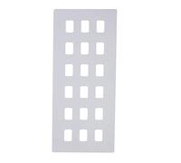 Schneider Electric GUGS18GPW Ultimate Grid System placa sin tornillos con marco, 18 bandas, metal blanco