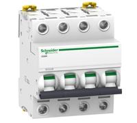 Schneider Electric A9F79440 Interruptor Automático Magnetotérmico Ic60N De Miniatura (MCB), Disyuntor para Proteger Contra Intensidades de Sobrecarga y Cortocircuito, 4 Polos, 40A, Curva C