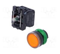 SCHNEIDER ELECTRIC Interruptor de presión Harmony XB5 naranja con LED