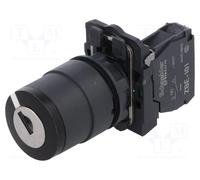 SCHNEIDER ELECTRIC Interruptor rotativo con llave Harmony XB5 de 2 posiciones, negro