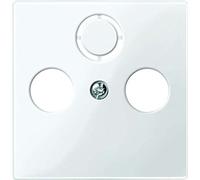 Schneider Electric Merten 296719 - Placa central para toma de antena (1 unidad), color blanco