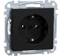 Schneider Electric Merten MEG2301-0403 - Enchufe Schuko (sistema M, 1 unidad), color negro mate