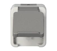 Schneider electric merten schuko-steckdose mit klappdeckel, aufputz, 1