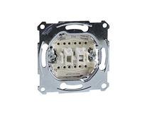 Schneider Electric MTN3126-0000 Doble Conmutador 10A 250V Elegance, Función Bidireccional Doble y 2 Accionadores Basculantes