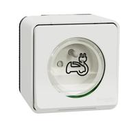 Schneider Electric - Mureva Styl - Toma de corriente 2P+T reforzada - saliente - IP55 - IK08 - EV - blanco - MUR39010
