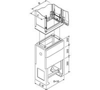 Schneider Electric NSYZHPLA73 Zócalo Poliéster 900 mm, PLAZ o PLAZT, 750 x 320 mm, Gris