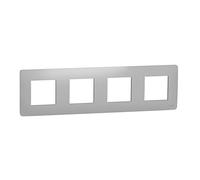 Schneider Electric NU200830 Marco 4 elementos Studio Aluminio