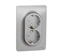 Schneider Electric NU206730 Schuko Doble Aluminio