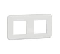Schneider Electric NU400418 Unica Pro - Placa de acabado (2 orificios), color blanco