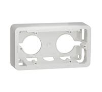 Schneider Electric NU840418 Unica - Caja de salida, color blanco - 2 puestos