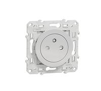 Schneider Electric Odace - Toma de corriente 2P+T al ras - Alu - Conexión rápida - S530052