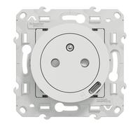 Schneider Electric - Odace - Toma rasante + USB C10,5 W - blanco - S520089