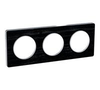 Schneider Electric - Odace Touch, placa de roble Astrakan con ribete de aluminio de 3 posiciones de 71 mm - S530806P1