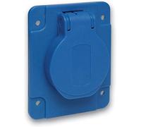 Schneider Electric PKS61B Toma Schuko ENC 65 x 85 Posterior Ip54 220 V 2P+T, Azul