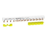 Schneider Electric Resi9 - Peine monobloque, 3P+N 63A - 13 módulos - Tapa de dientes 5M - R9PXH413