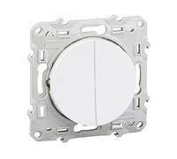 Schneider Electric S520273 - Odace, de ida y vuelta, color blanco, 10 A, rosca, LED naranja 1,5 mA