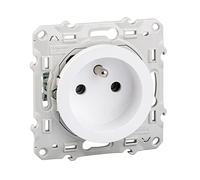 Schneider Electric S525059 Odace, toma de corriente 2P+T, 2 conexiones rápidas por polos Blanco Odace toma de corriente 2P+T blanco con garras, 2 conexiones rápidas por polo