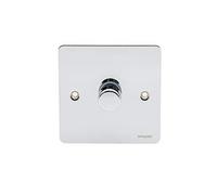 Schneider Electric Ultimate Placa plana - Interruptor de luz LED Di mmer de 2 vías 100 W/VA GU6212LMPC cromo pulido