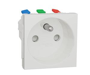 Schneider Electric Unica NU305918P - Lote de 100 tomas de corriente 2P+T - blanco - mecanismo único