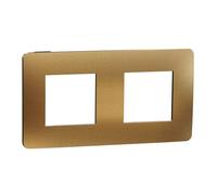 Schneider Electric - Unica Studio Metal N - Placa de acabado - Cobre con ribete Antracita - 2 posiciones - NU280458M