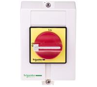 Schneider Electric VCF01GE, interruptor electromecánico, selector rotatorio, 3 polos, color blanco y rojo