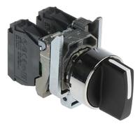 Schneider Electric Interruptor selector XB4BD33 Diámetro 22 Mango 3 posiciones 2 NA Negro Nuevo