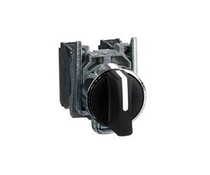 Schneider Electric XB4BD53 Selector Diámetro 22, Mango de 3 Posiciones, 2 Na, Negro
