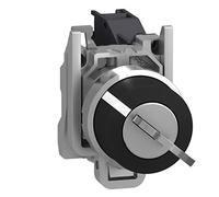 Schneider Electric XB4BG41 Conmutador Selector, Diámetro 22 Cierre de 2 Posiciones, 1 Na, Negro