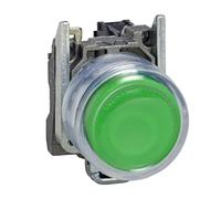 Schneider Electric XB4BP31 Pulsador Diámetro 22, Retorno de Resorte, 1 NA, Verde