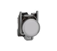 Schneider Electric XB4BVB1 Piloto Luminoso Redondo Diámetro 22, IP65, LED Integral, 24 V, Terminales, Blanco