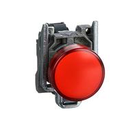 Schneider Electric XB4BVB4 Piloto Luminoso Redondo Diámetro 22, IP65, LED Integral, 24 V, Terminales, Rojo