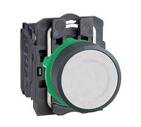 Schneider Electric XB5AA11 Pulsador Saliente, 1NA, 22mm Ø, 52mm x 30mm x 42mm, Blanco