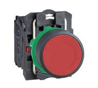 Schneider Electric Pulsador XB5AA31 Ø 22, retorno por resorte, 1 contacto NA, verde