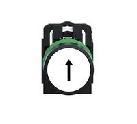 Schneider Electric XB5AA3341 Pulsador "Flecha Arriba", 1NA, 22mm Ø, 52mm x 30mm x 42mm, Blanco