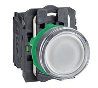 Schneider Electric XB5AW31B5 Pulsador Luminoso, 1N 1NC, 24V, 22mm Ø, 52mm x 30mm x 42mm, Blanco