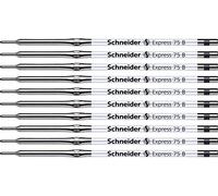 Schneider Express 75 - Recambio para bolígrafo de punta redonda (10 unidades, tinta negra)