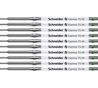 Schneider Express 75 - Recambio para bolígrafo de punta redonda (10 unidades, tinta verde)