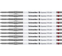 Schneider Express 775 - Repuesto para bolígrafo (grosor de escritura M, indeleble conforme a ISO 12757-2 H), color rojo (10 unidades)