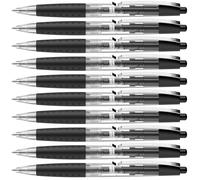 Schneider Gelion - Bolígrafo (tinta de gel, trazo de 0,4 mm, cartucho recambiable con punta de acero inoxidable, 10 unidades), color negro