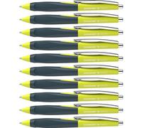 Schneider Haptify 135343 - Bolígrafo (grosor de trazo M, tinta azul, 10 unidades), color amarillo y azul