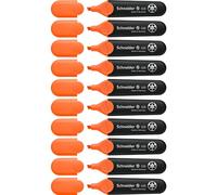 Schneider job 150 - Rotulador subrayador (rellenable, resiste a la luz, con enganche), color naranja, 10 unidades