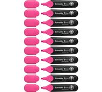 Schneider job 150 - Rotulador subrayador (rellenable, resiste a la luz, con enganche), color rosa, 10 unidades