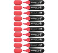 Schneider Job 150 - Subrayador permanente (rellenable, con capuchón con solapa, 10 unidades), color rojo