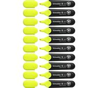 Schneider Job 150 - Subrayadores permanentes rellenable, con capuchón con solapa, , color amarillo, pack de 10 unidades