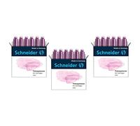 Schneider - Juego de 3 fundas de 6 cartuchos de tinta para pluma estilográfica, color morado