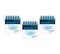 SCHNEIDER Juego de 3 fundas de 6 cartuchos de tinta para pluma estilográfica Pastel Ice Blue