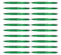 Schneider K20 Icy Colours - Bolígrafo (20 unidades, punta media, tinta negra), color verde