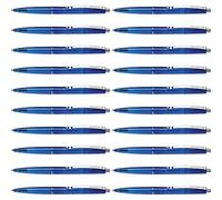 Schneider K20 Icy Colours - Bolígrafo retráctil (mina indeleble, grosor de trazo M, tinta azul, 20 unidades), color azul
